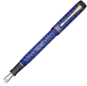    Parker Duofold 100th Anniversary LE, Lapis Lazuli Blue GT ( F)