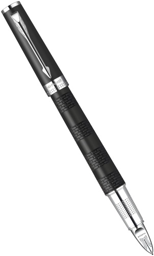  Набор: ручка 5й пишущий узел + чехол Parker Ingenuity Large F501, Black Rubber CT