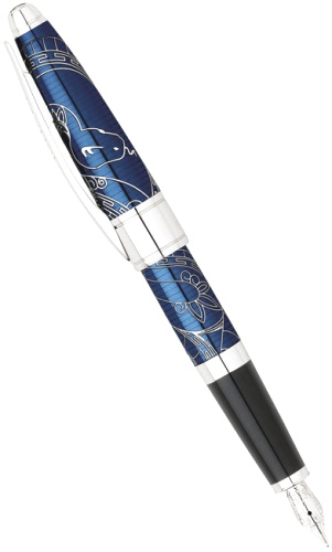 Перьевая ручка Cross Apogee Special Edition Year of the Snake 2013, Prosperity Blue Lacquer CT (Перо F)