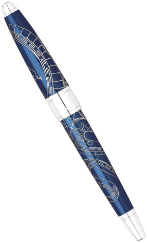 Перьевая ручка Cross Apogee Special Edition Year of the Snake 2013, Prosperity Blue Lacquer CT (Перо F)