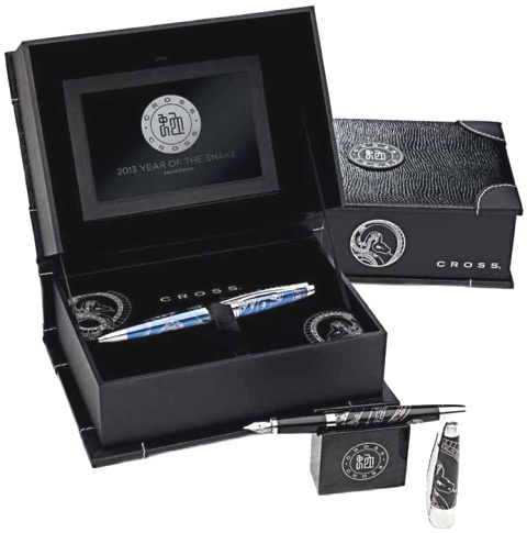 Перьевая ручка Cross Apogee Special Edition Year of the Snake 2013, Prosperity Blue Lacquer CT (Перо F)
