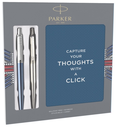   :  + 2   Parker Jotter Core K61 / K63, Stainless Steel / Waterloo Blue CT