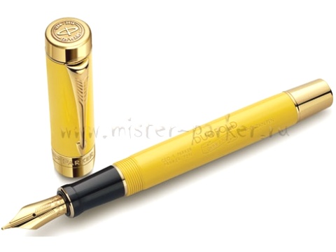 Перьевая ручка Parker Duofold Centennial Mandarin F100 125th Anniversary LE 2012, Yellow