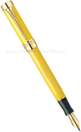 Перьевая ручка Parker Duofold Centennial Mandarin F100 125th Anniversary LE 2012, Yellow