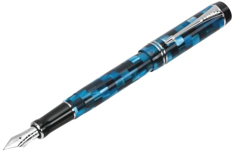 Перьевая ручка Parker Duofold Mini Check F208, Blue PT (Перо F)