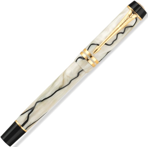 Перьевая ручка Parker Duofold Mini F286, Pearl & Black (Перо F)