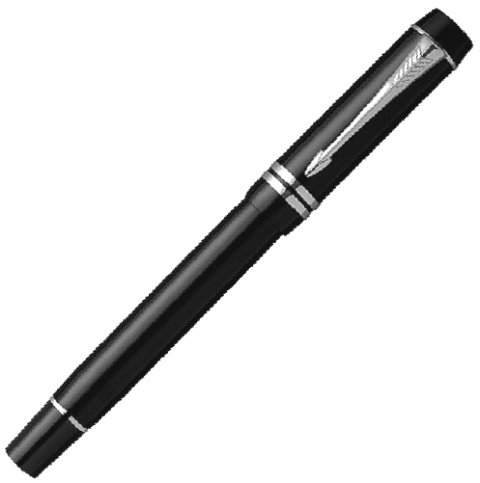 Перьевая ручка Parker Duofold Mini F289, Black PT (Перо F)