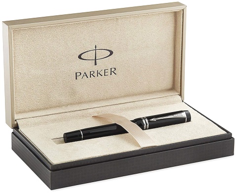 Перьевая ручка Parker Duofold Mini F289, Black PT (Перо F)