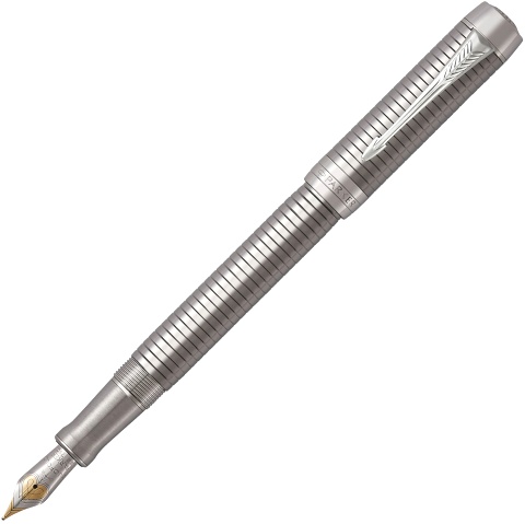     Parker Duofold Prestige Centennial F308, Ruthenium Chiselled CT ( F)