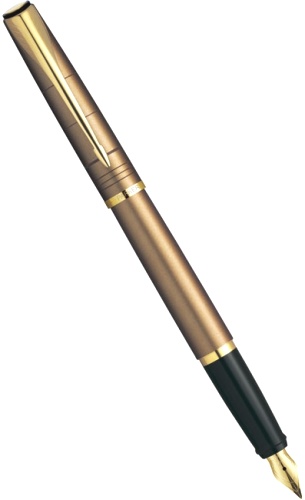 Перьевая ручка Parker Latitude F197, Shimmery Copper GT, Brown