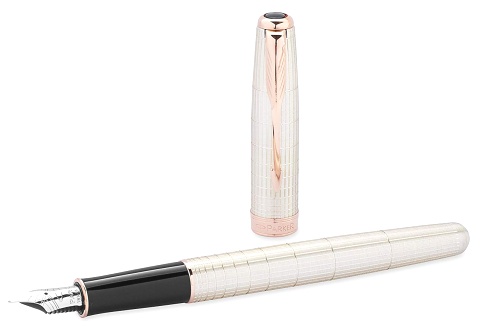 Перьевая ручка Parker Sonnet`13 Feminine F535, Sterling Silver PGT (Перо F)