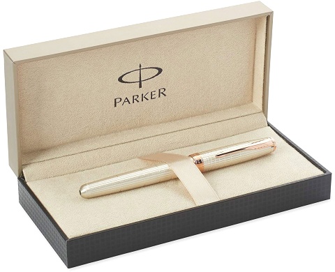 Перьевая ручка Parker Sonnet`13 Feminine F535, Sterling Silver PGT (Перо F)