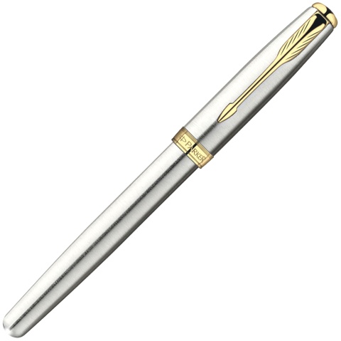 Перьевая ручка Parker Sonnet F527, Stainless Steel GT (Перо F)