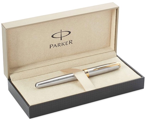 Перьевая ручка Parker Sonnet F527, Stainless Steel GT (Перо F)