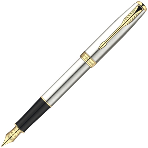 Перьевая ручка Parker Sonnet F527, Stainless Steel GT (Перо F)