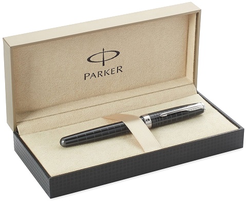 Перьевая ручка Parker Sonnet F531, Dark Grey Laquer CT (Перо F)