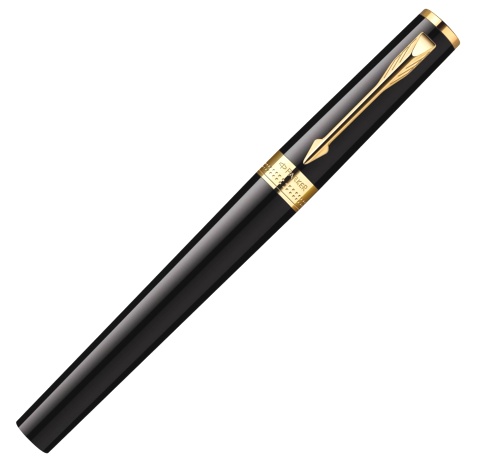 Ручка пятый пишущий узел Parker Ingenuity Large F500, Black Lacquer GT