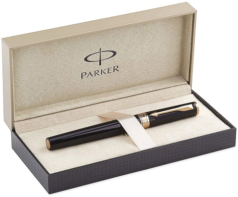 Ручка пятый пишущий узел Parker Ingenuity Large F500, Black Lacquer GT