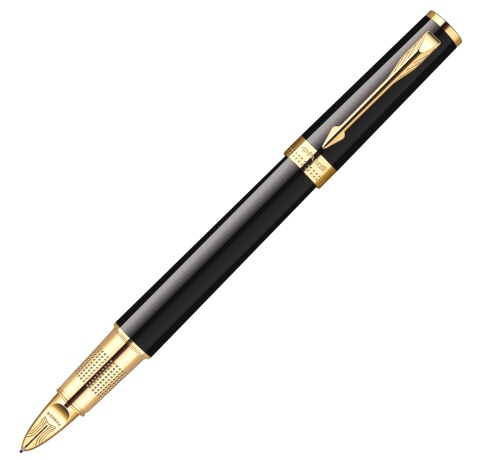 Ручка пятый пишущий узел Parker Ingenuity Large F500, Black Lacquer GT