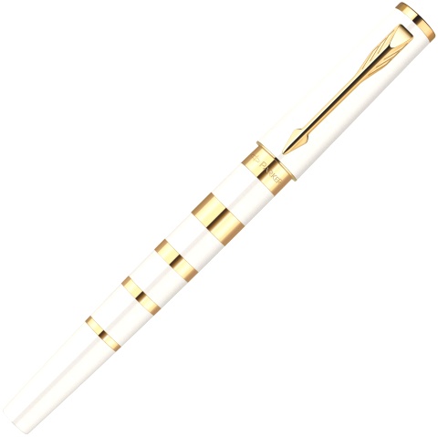 Ручка 5й пишущий узел Parker Ingenuity Ring Slim F503, Pearl and Metal GT