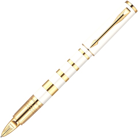 Ручка 5й пишущий узел Parker Ingenuity Ring Slim F503, Pearl and Metal GT