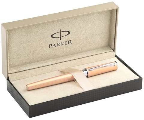Ручка 5й пишущий узел Parker Ingenuity Slim F501, Pink Gold PVD CT