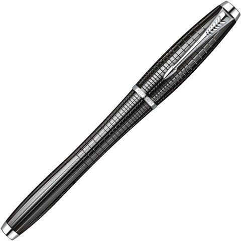 Ручка 5й пишущий узел Parker Urban Premium F504, Ebony Metal Chiselled