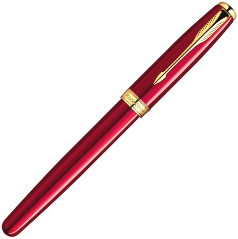 Ручка перьевая Parker Sonnet`13 F539, Lacquer Red GT (Перо F)