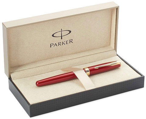 Ручка перьевая Parker Sonnet`13 F539, Lacquer Red GT (Перо F)