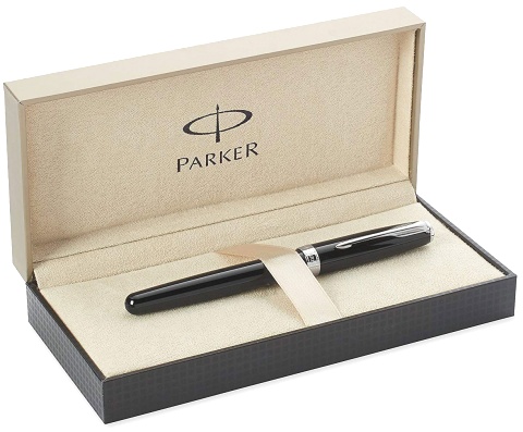 Ручка перьевая Parker Sonnet F530 SF, Lacquer Black СT (Перо F)