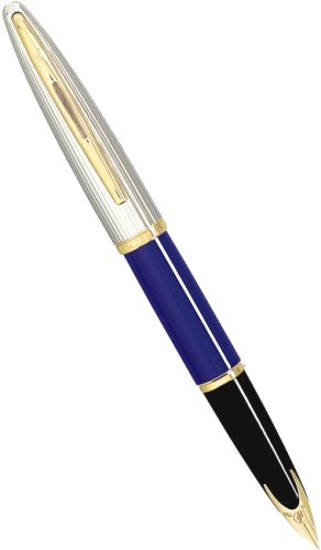Перьевая ручка Waterman Carene DeLuxe, Blue GT (Перо F)