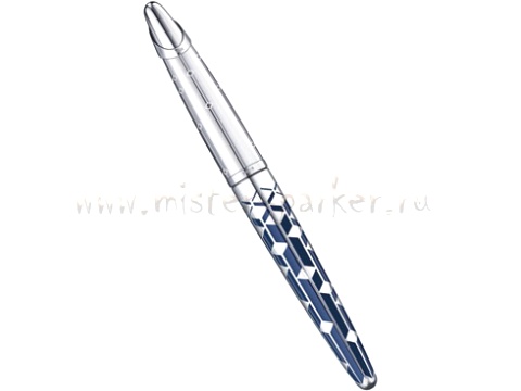 Перьевая ручка Waterman Edson 125, Blue Silver