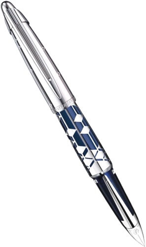 Перьевая ручка Waterman Edson 125, Blue Silver