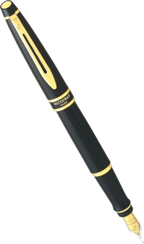 Перьевая ручка Waterman Expert, Lacquer Black GT (Перо M)