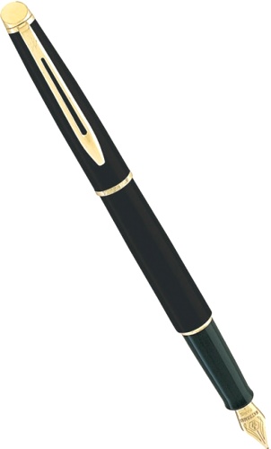 Перьевая ручка Waterman Hemisphere, Matt Black GT (Перо M)