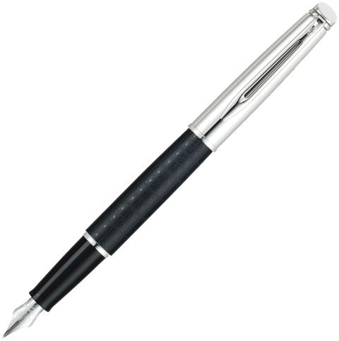 Перьевая ручка Waterman Hemisphere Moonlight, Silky Black CT (Перо F)