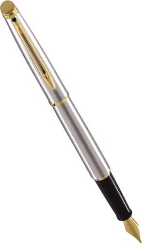 Перьевая ручка Waterman Hemisphere, Stainless Steel GT (Перо F)