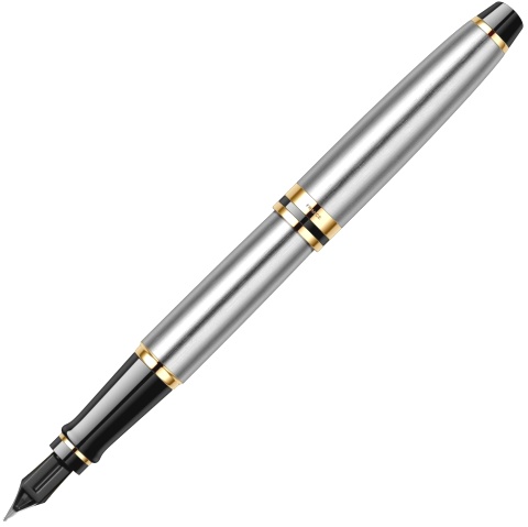 Ручка перьевая Waterman Expert 3 Essential, Stainless Steel GT (Перо F)