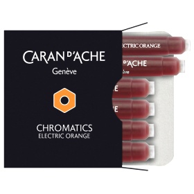  Оранжевые картриджи с чернилами для перьевых ручек Caran d`Ache Chromatics, Electric Orange