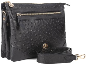  Сумка клатч Narvin Ostrich Black