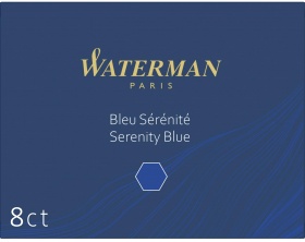 Стандартные картриджи с синими чернилами для перьевой ручки Waterman, Serenity Blue