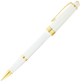 - Cross Bailey Light Polished, White Resin and Gold Tone