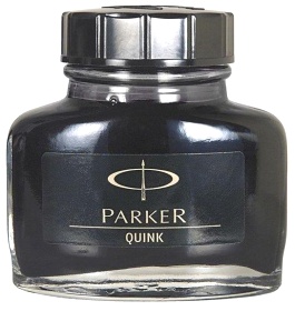 Флакон с смываемыми черными (Washable Black) чернилами для перьевых ручек Parker Quink, Z13