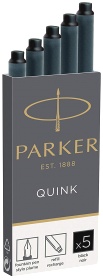 Картриджи стандартные с черными чернилами для перьевых ручек Parker, Cartridge Quink Z11 Parker, блистер