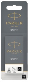 Картриджи стандартные с черными чернилами для перьевых ручек Parker, Cartridge Quink Z11 Parker, блистер