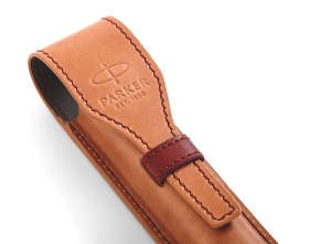  Кожаный чехол Parker для одной ручки, Brown