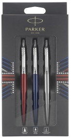  Parker Jotter Trio:   Red CT +   Blue CT +  Stainless Steel CT