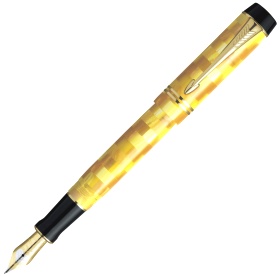    Parker Duofold Check Demi F208, Yellow Citrine GT ( F)