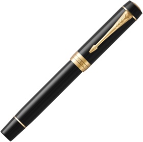  Перьевая ручка Parker Duofold Classic Centennial F77, Black / Gold (Перо F)