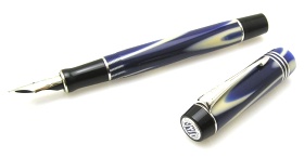 Перьевая ручка Parker Duofold F101 Centennial, True Blue PT (Перо M)